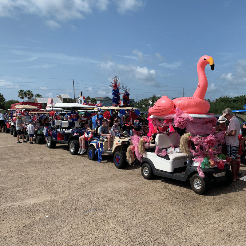 Pirates Beach Golf Cart Parade and Fireworks Show Galveston